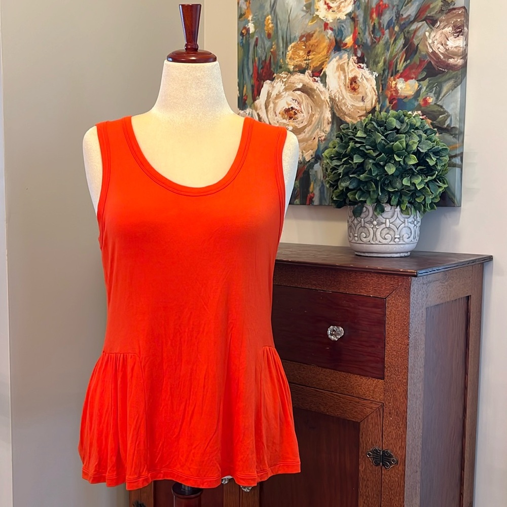 Cabi #5402 Butter Soft Hangout Tank in Orange, Size M
